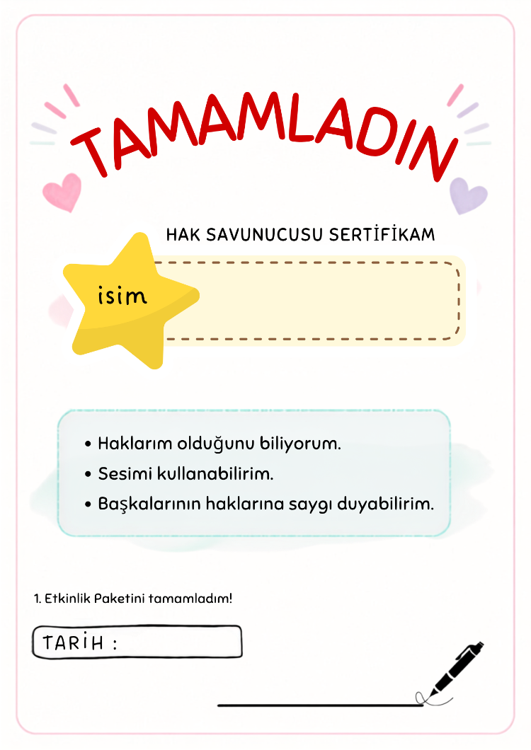 Çocuk Hakları Dijital Etkinlik Paketi 1 26 Sayfa PDF