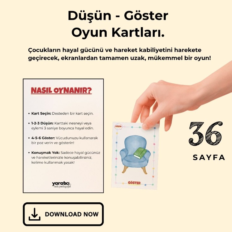 Düşün - Göster Yaratıcı Hak Oyunu, 36 Sayfa PDF Döküman