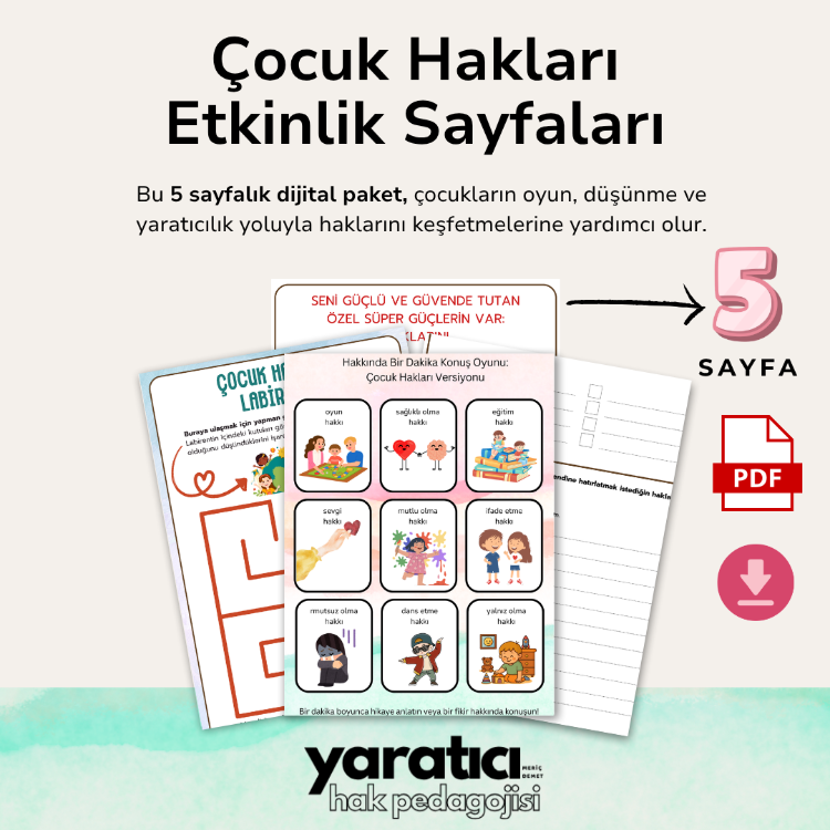 Çocuk Hakları Çalışma Kağıdı Etkinlik Seti