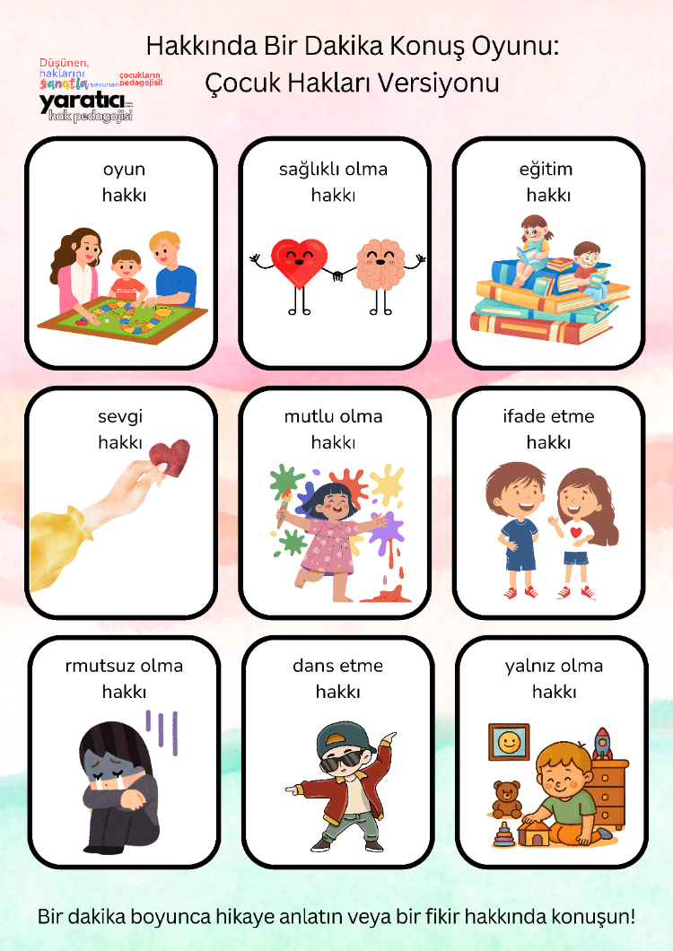 Çocuk Hakları Dijital Etkinlik Seti 21 Sayfa PDF