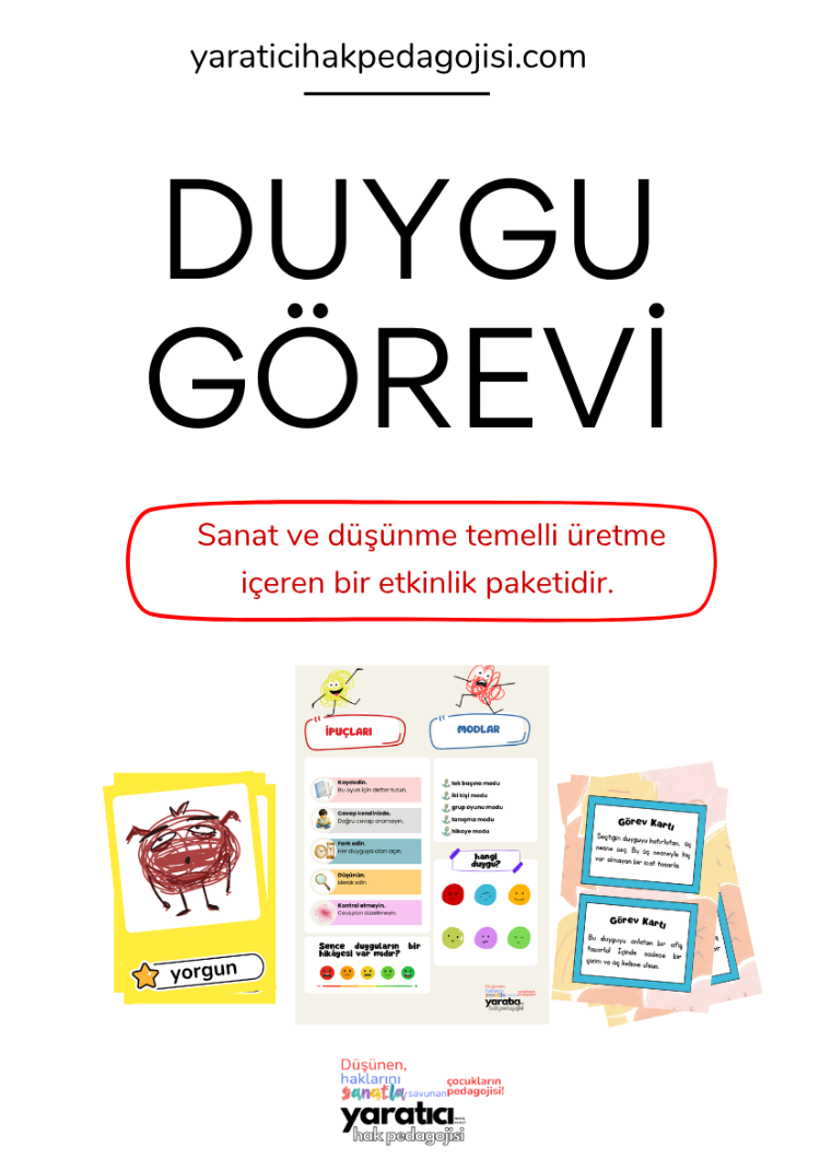 DUYGU GÖREVİ OYUNU, 68 Sayfa PDF Etkinlik Paketi