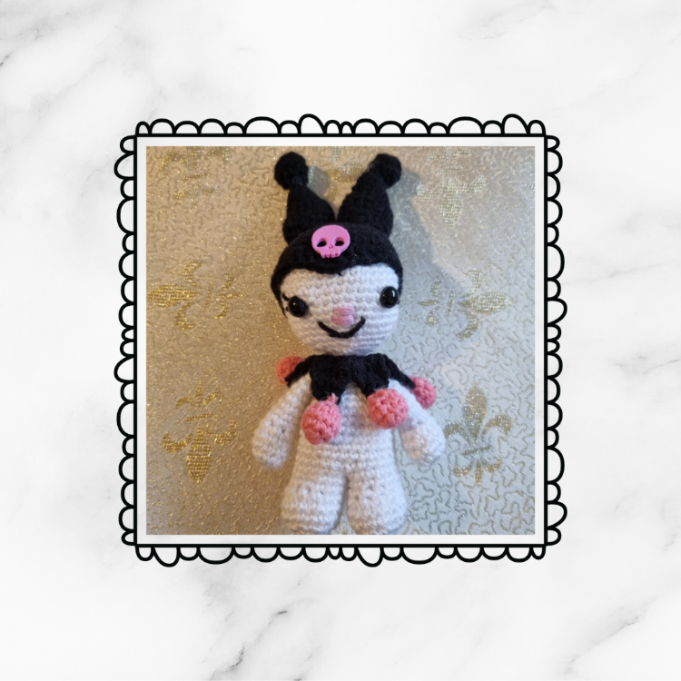 El Örgüsü Kuromi Figürü - Tasarım Amigurumi Karakter Oyuncak & Hediye