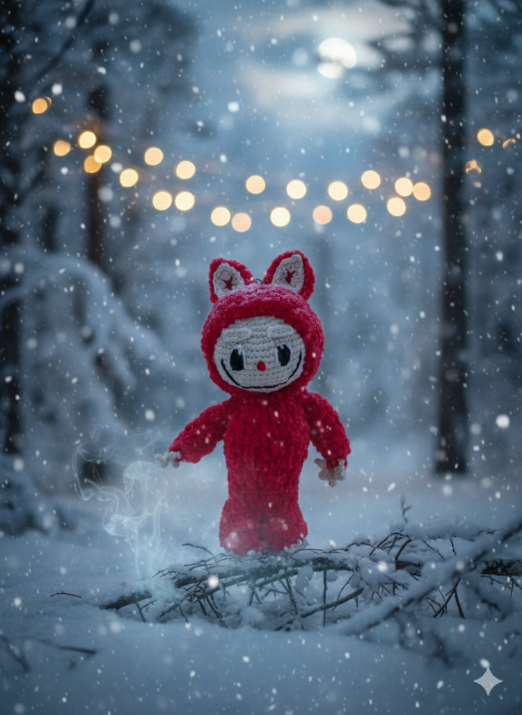 Labubu Figürü - El Yapımı Amigurumi Koleksiyon Oyuncağı