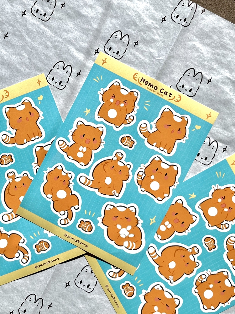 Nemo Cat Sticker Sheet