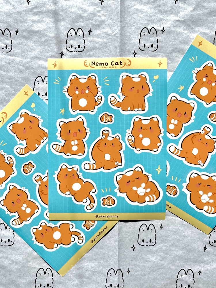 Nemo Cat Sticker Sheet
