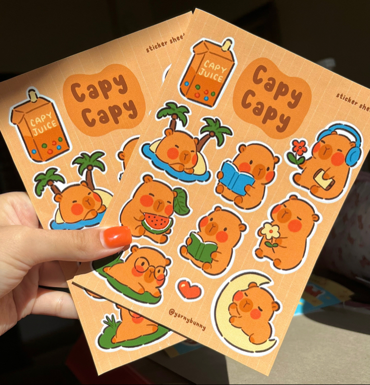 Capy Capy Sticker Sheet