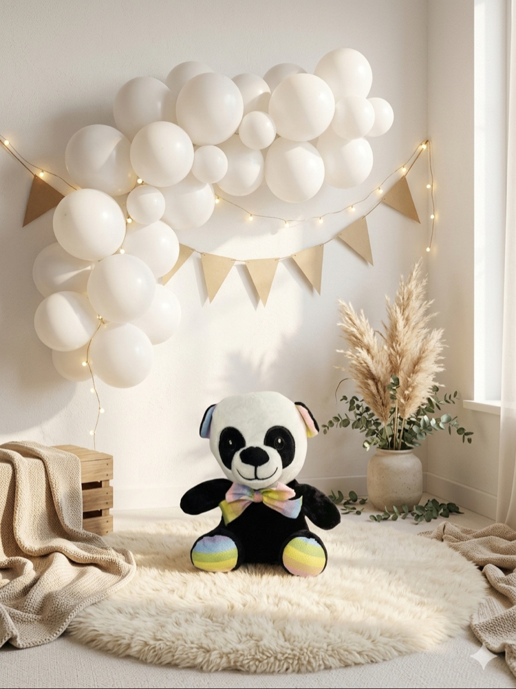 Gökkuşağı Panda - 25x15cm Kişiye Özel NFC’li Anı Hediyesi