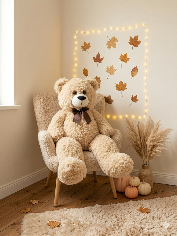 Mosby Bej Ayıcık  - 75x40cm Kişiye Özel NFC’li Anı Hediyesi