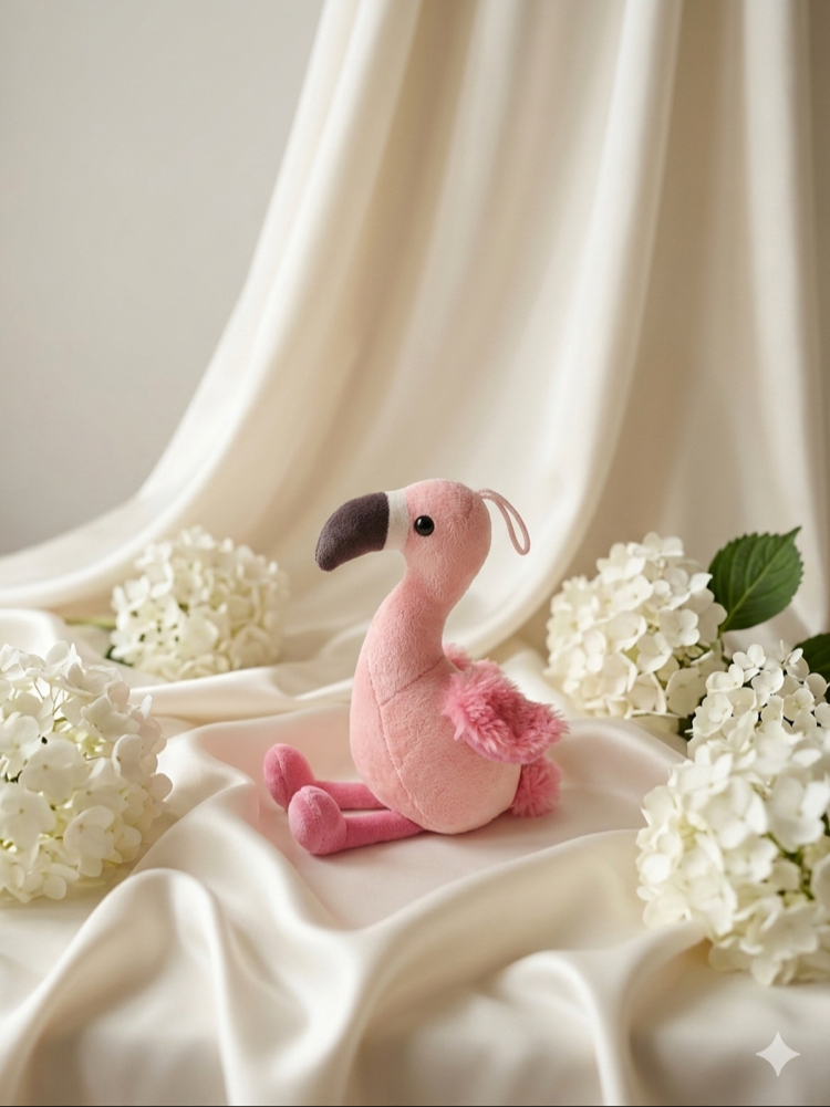 Peluş Flamingo - 20x20cm Kişiye Özel NFC’li Anı Hediyesi