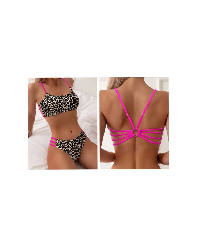 Leopar Desenli Bikini Takımı