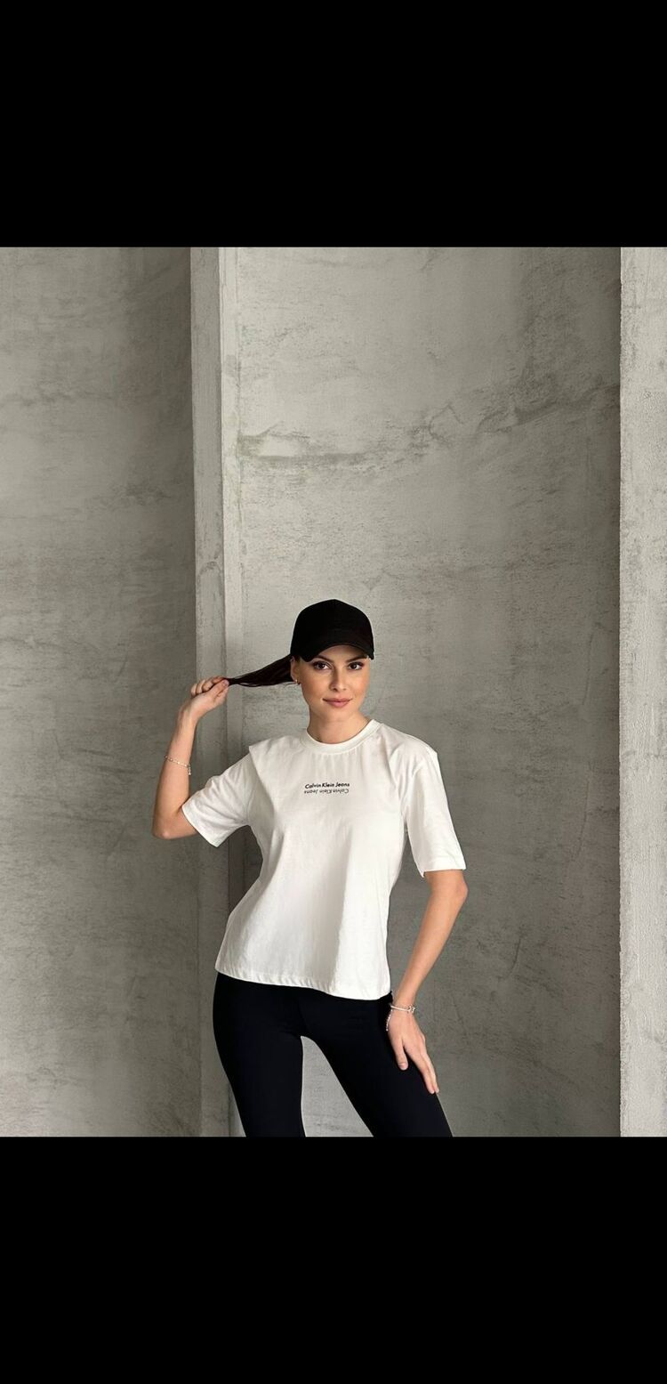 CALVİN KLEİN CROP BASİC T-SHİRT BEYAZ