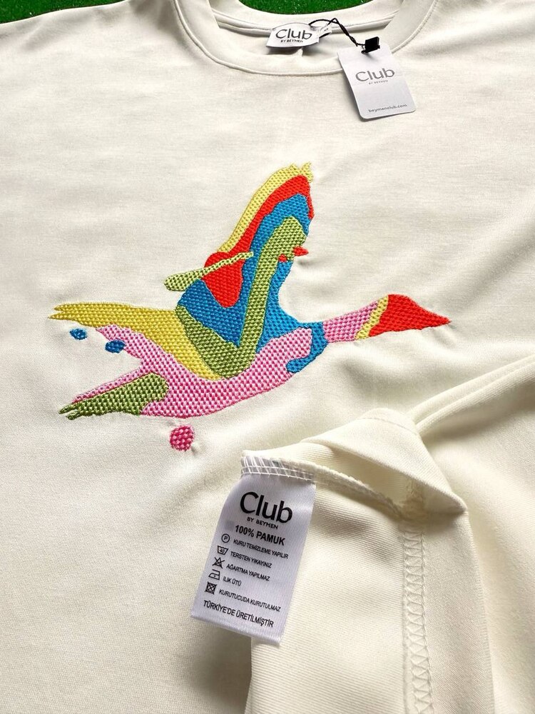 BEYMN CLB KAZ LOGO İŞLEME KUPRA MODAL TİŞÖRT