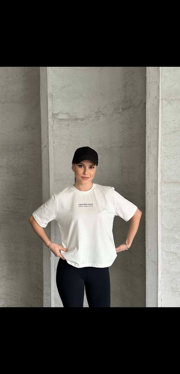 CALVİN KLEİN CROP BASİC T-SHİRT BEYAZ