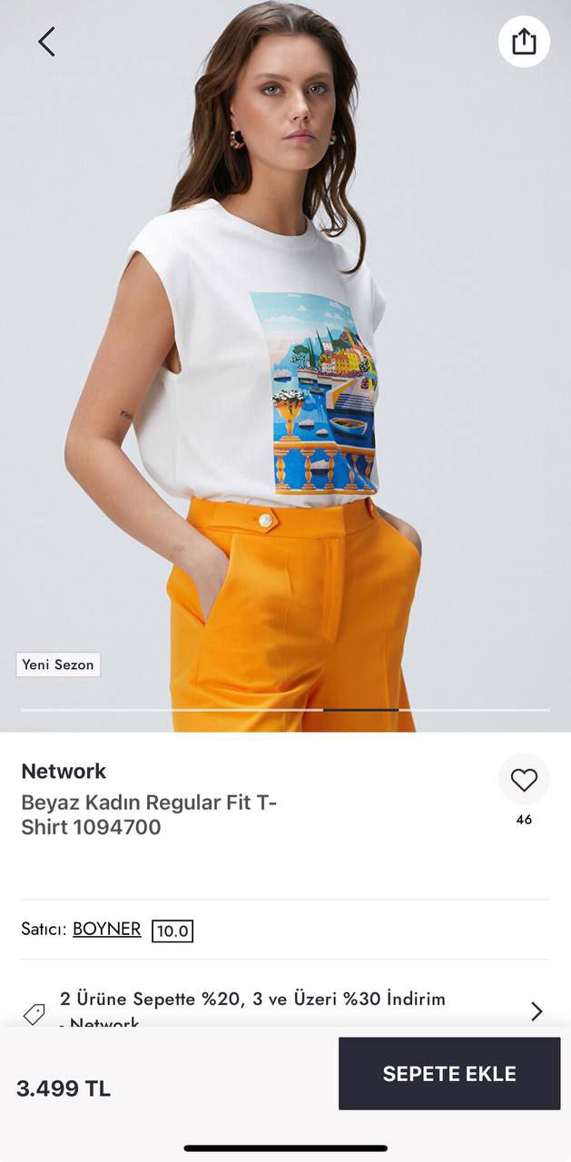 NETWRK  CASUAL BASKILI T-SHİRT 