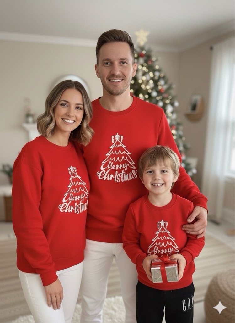 YETİŞKİN SWEATSHIRT NOEL DETAYLI