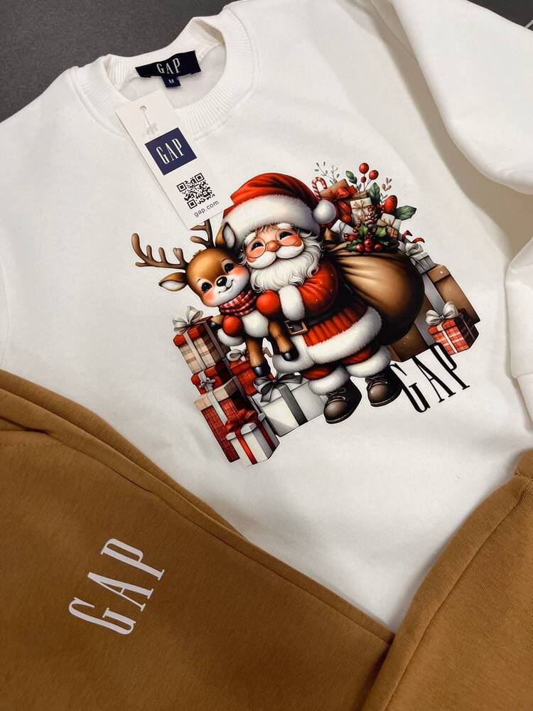 GAP NOEL DETAYLI 3 İPLİK ŞARDONLU ALT ÜST TAKIM