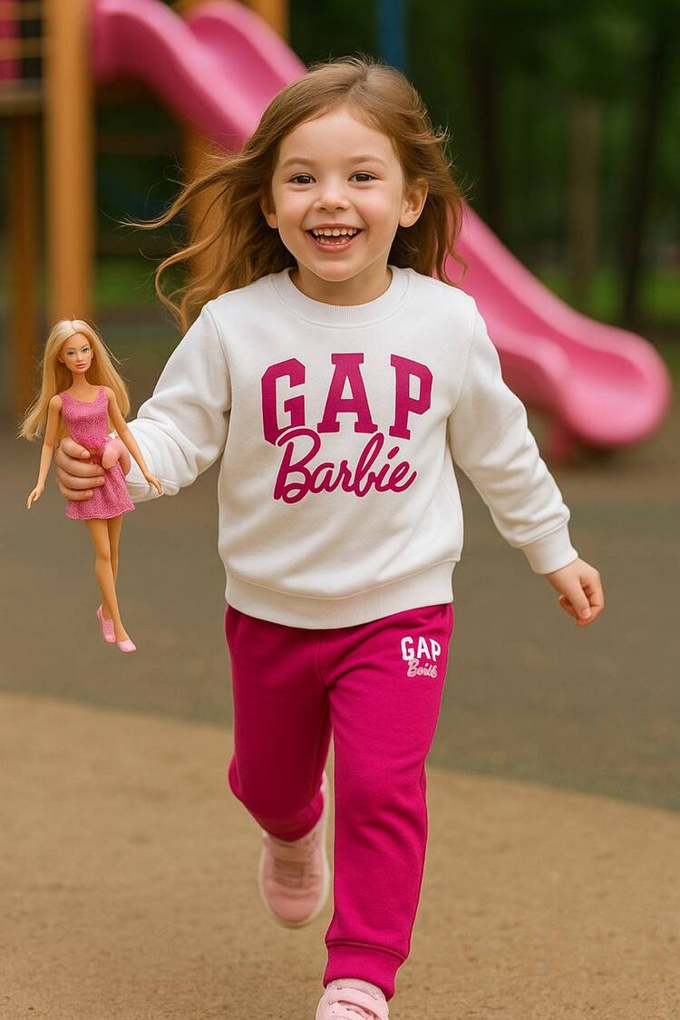 GAP BARBİE 3 İPLİK ŞARDONLU ALT ÜST TAKIM