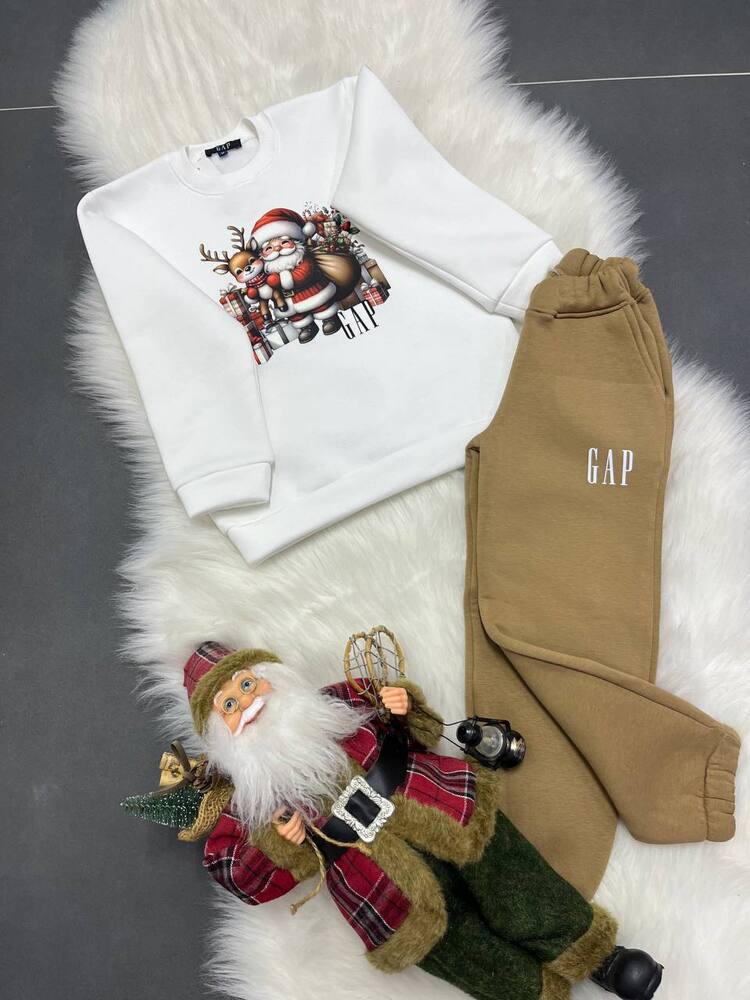 GAP NOEL DETAYLI 3 İPLİK ŞARDONLU ALT ÜST TAKIM