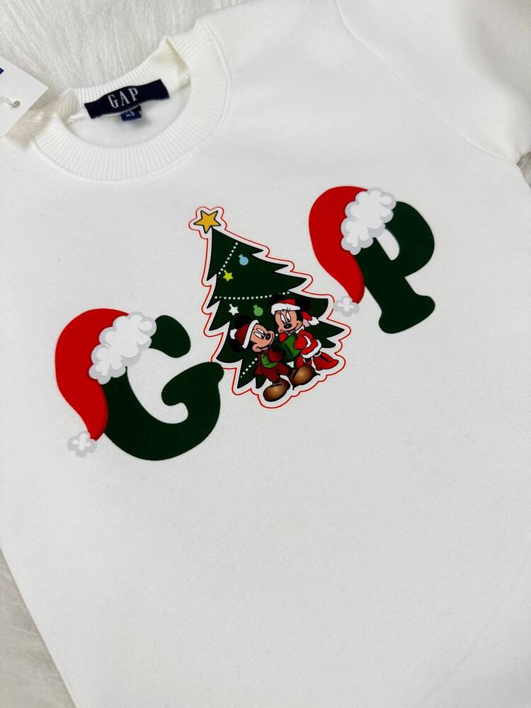 GAP BASKILI NOEL DETAYLI 3 İPLİK ŞARDONLU ALT ÜST TAKIM