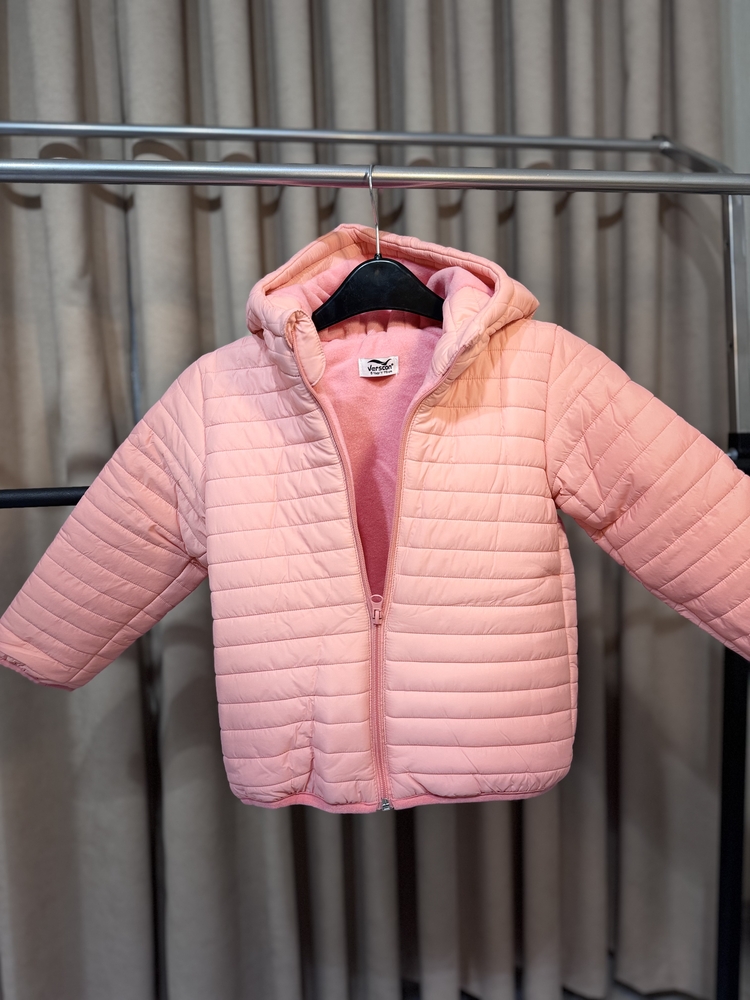 İçi yünlü pembe podufuk mont
