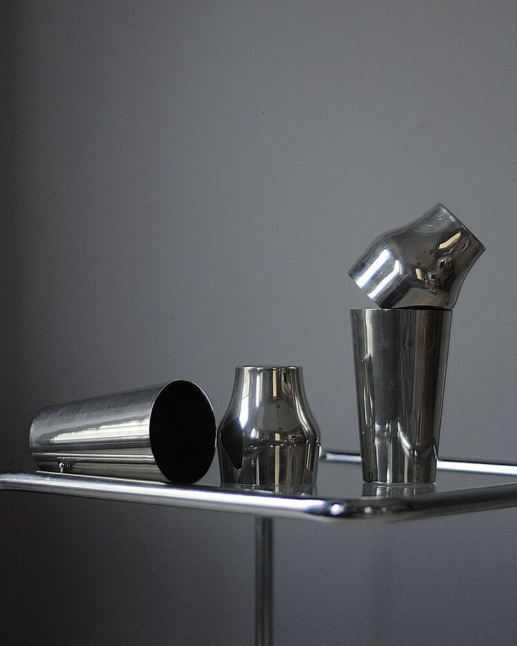Europ Felix Bauhaus Silver Plated Cocktail Shaker 