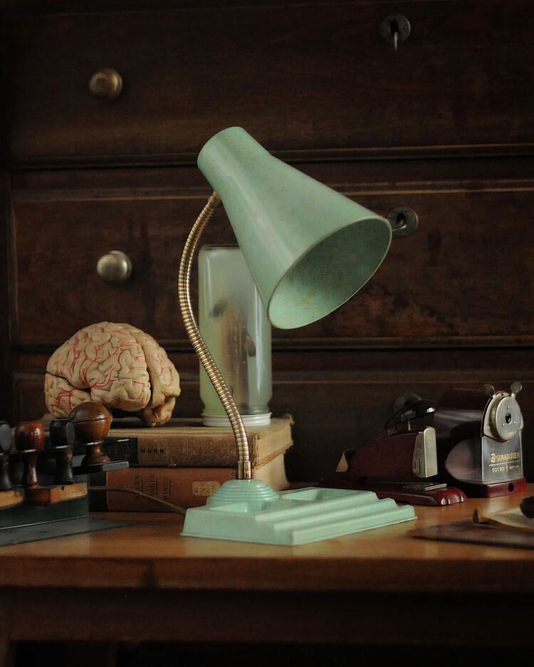 Vintage Fiberglas Masa Lambası 