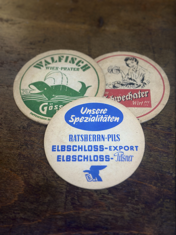Vintage 3 Adet Bardak Altlıkları