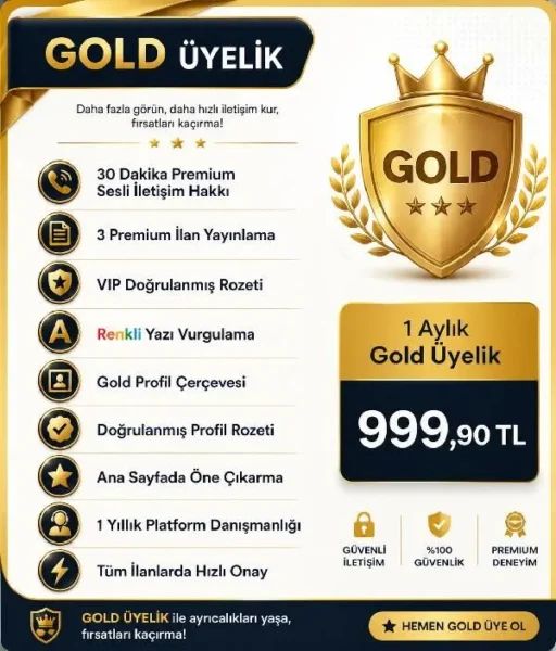 1 AYLIK GOLD UYELIK