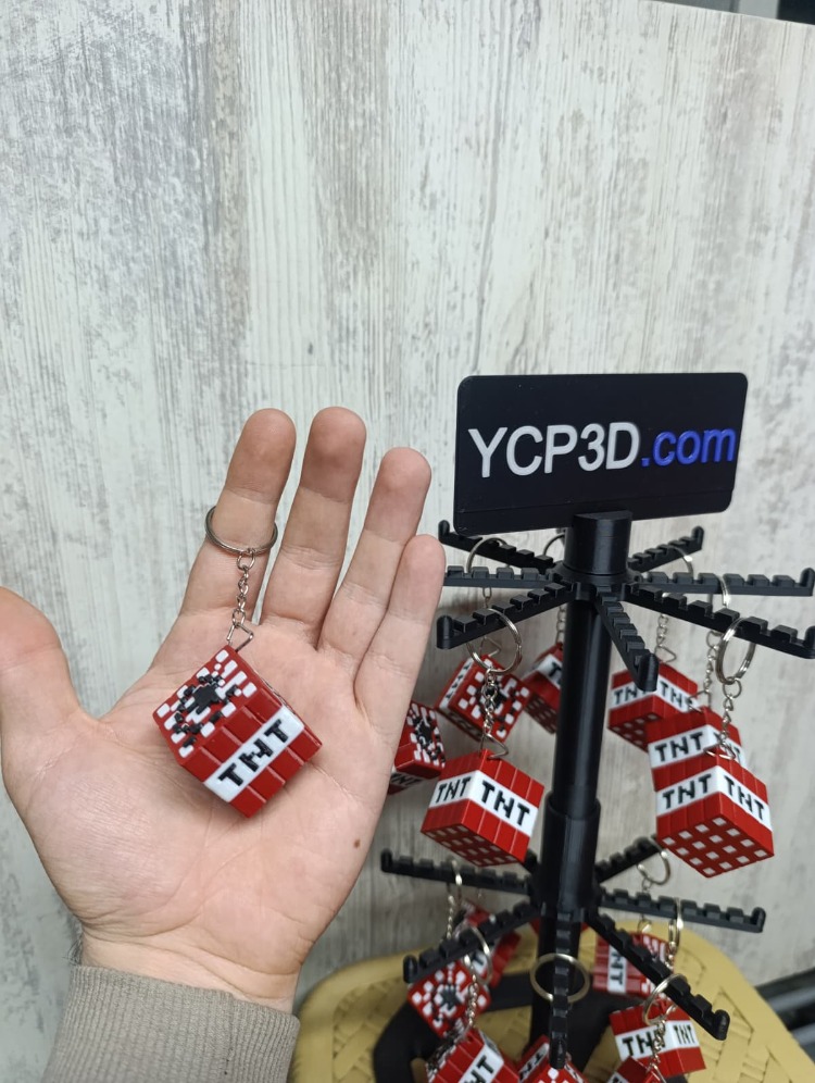 Minecraft TNT Anahtarlık