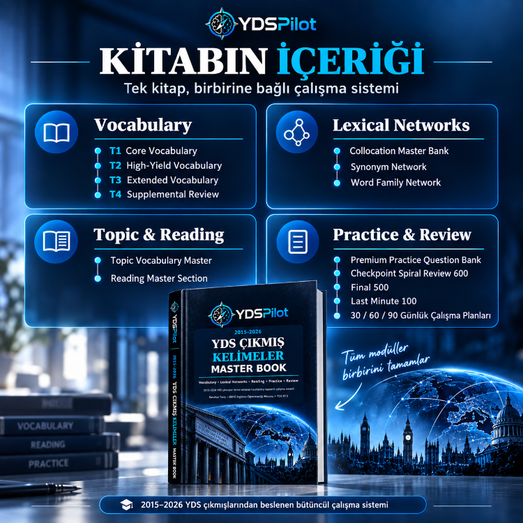 YDSPilot 2015–2026 YDS Çıkmış Kelimeler Master Book