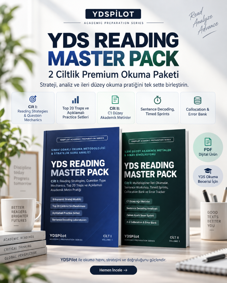 YDSPilot YDS Reading Master Pack – 2 Cilt Premium Okuma Paketi