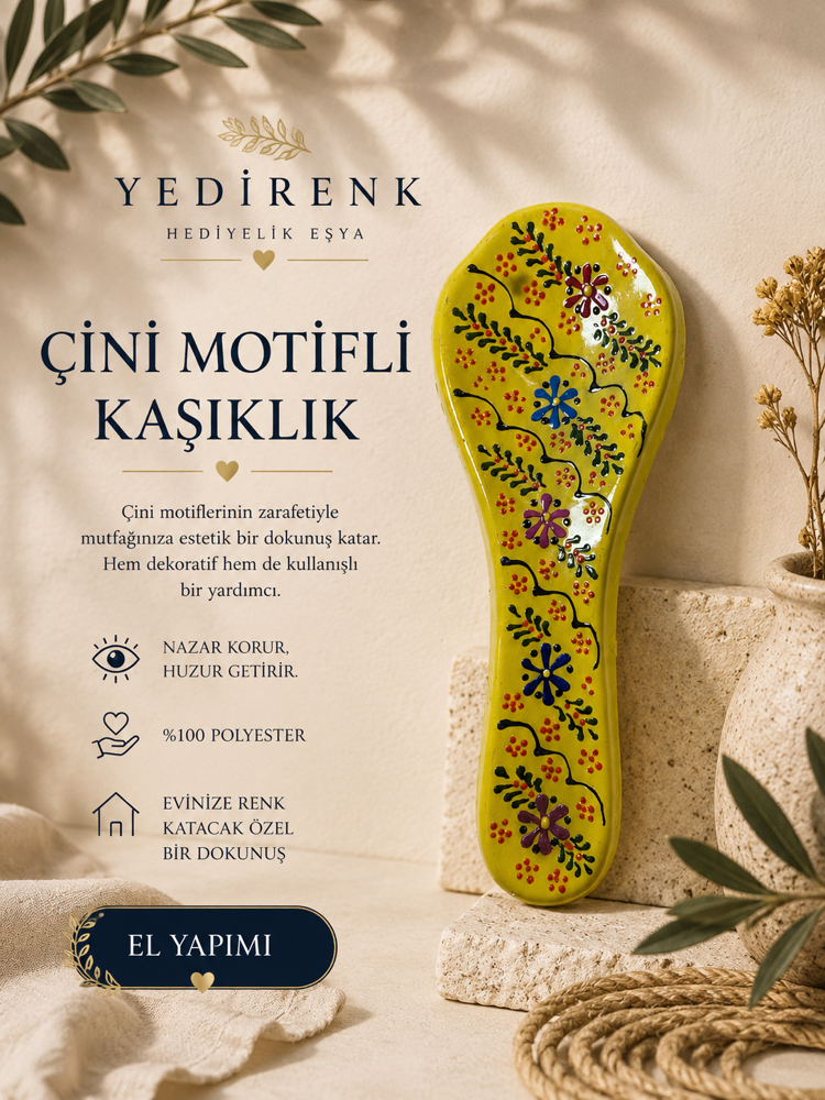 Yedirenk |Çini Motifli Kaşıklık 