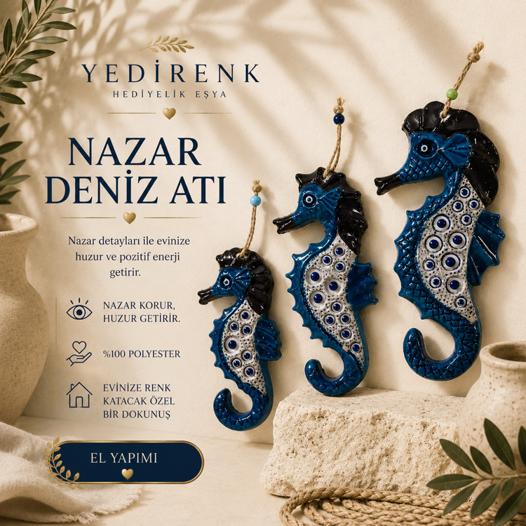 Nazar Deniz Atı Duvar Süsü