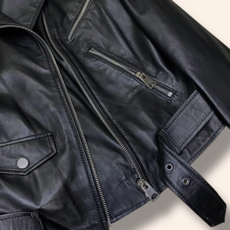 Biker Model Gerçek Deri Ceket(Ürün sıfırdır)