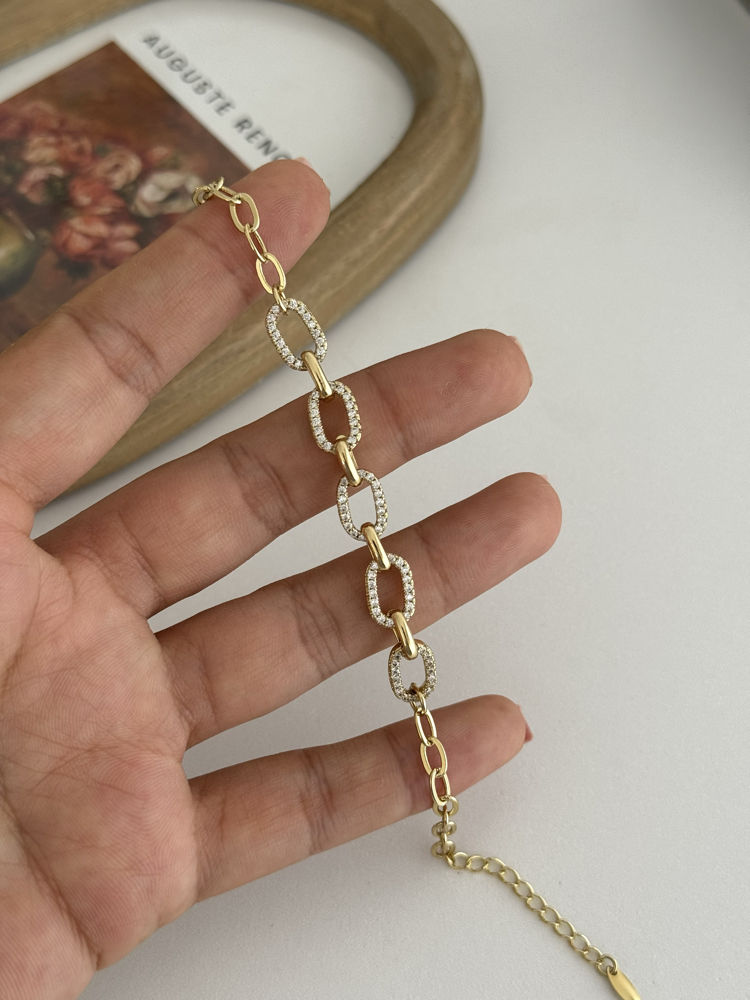14k Xuping seri taşlı halkalar bileklik 