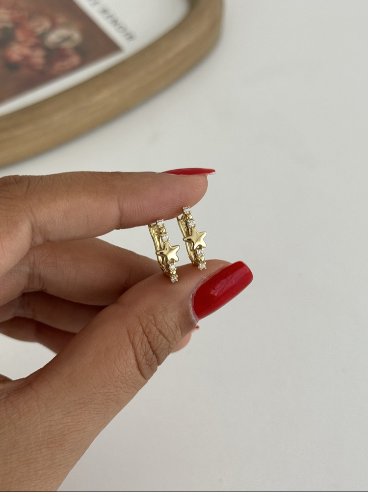 14k Xuping seri yıldız küpe 