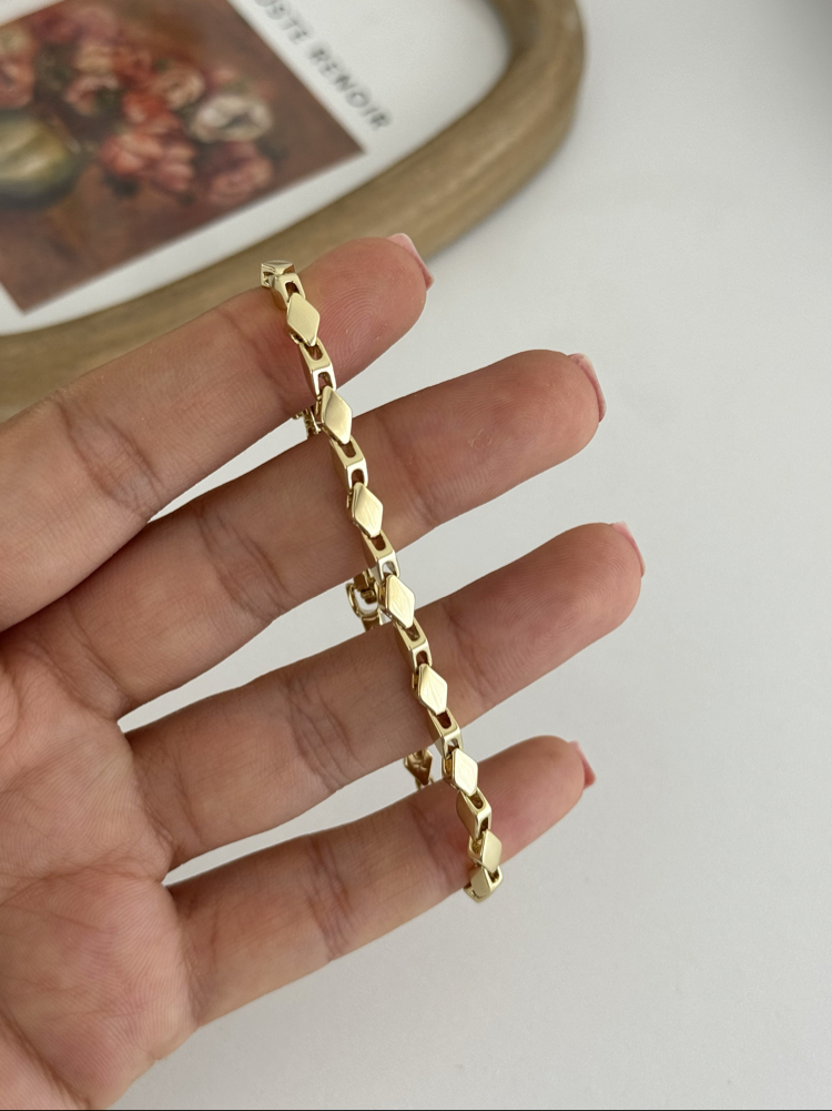 14k Xuping seri taşsız bileklik