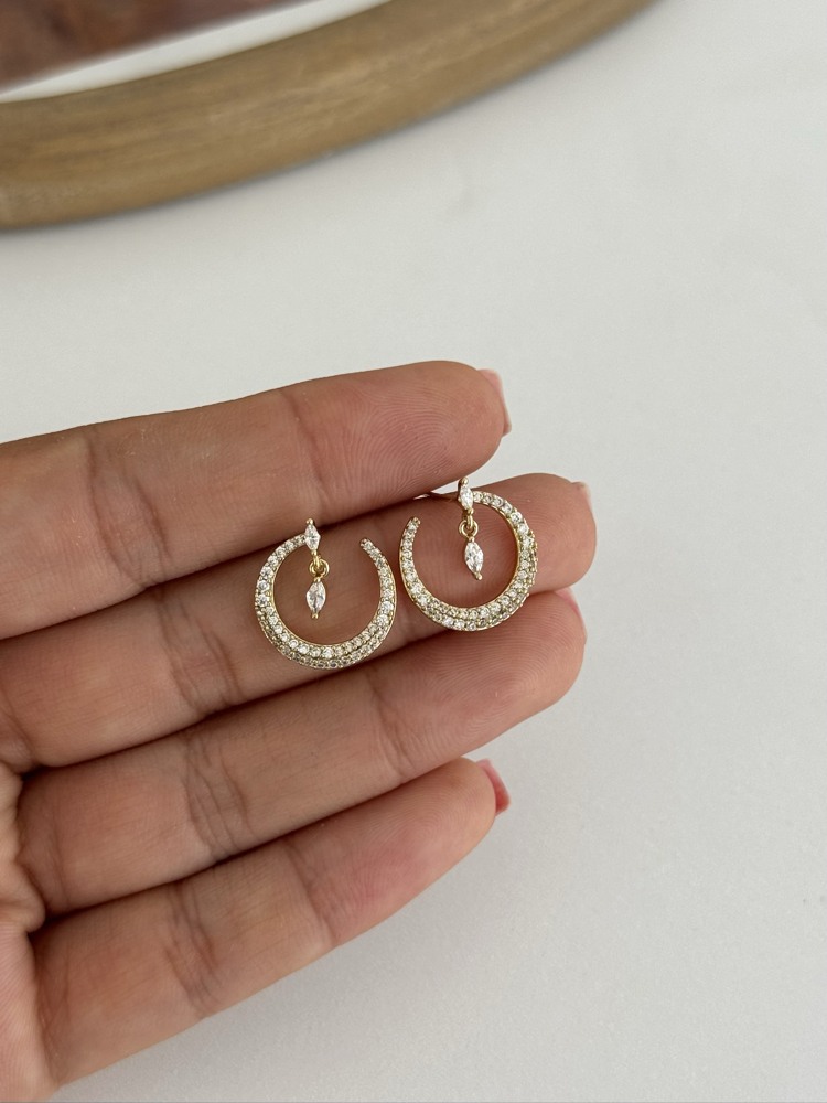 14k Xuping seri markiz taş detay küpe 