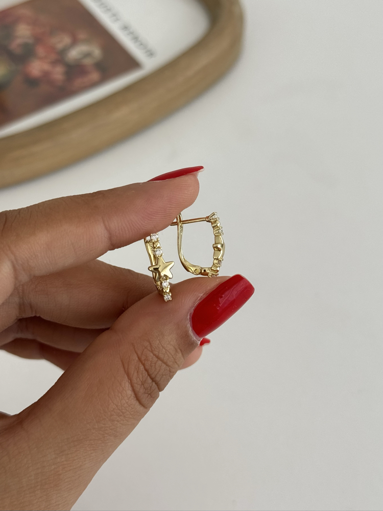 14k Xuping seri yıldız küpe 
