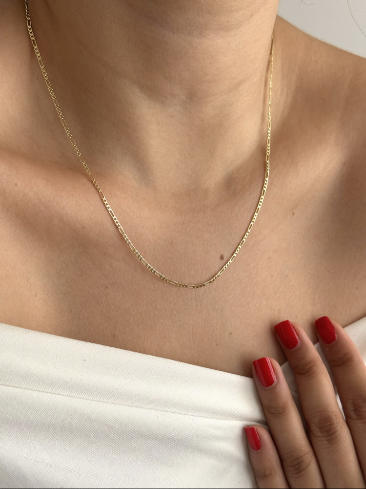 14k xuping seri figaro kolye 50 cm 
