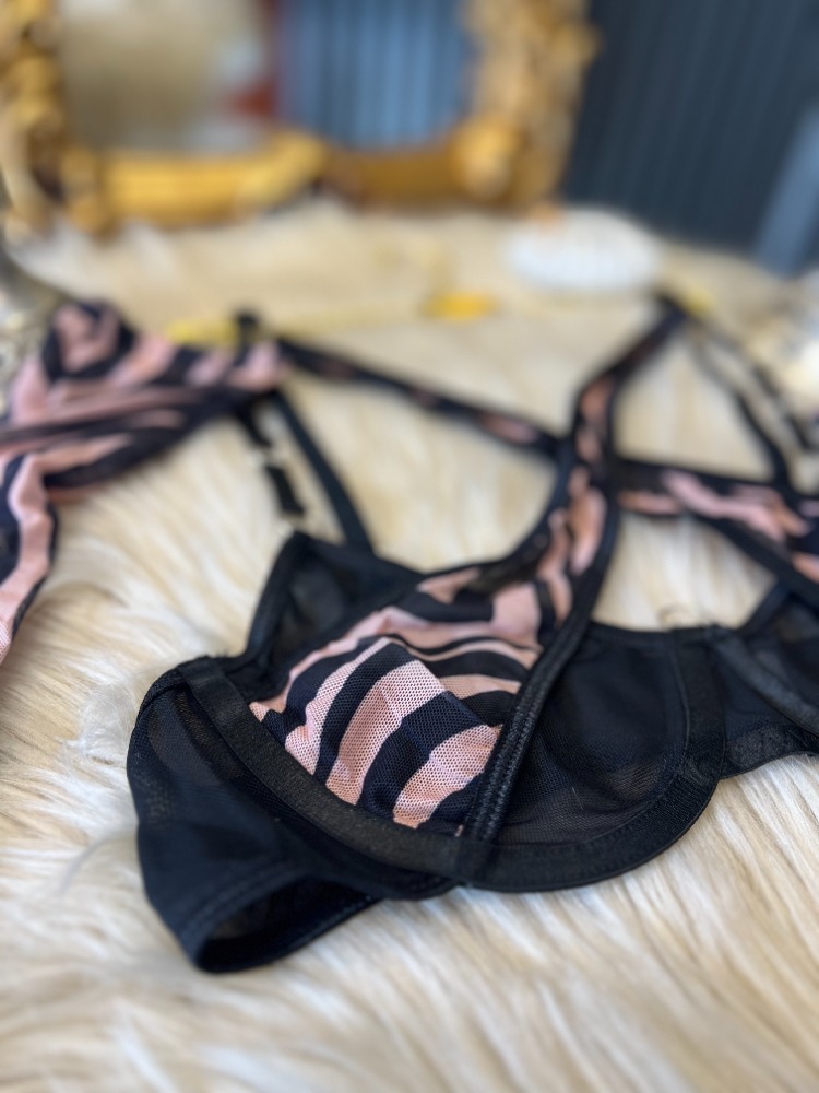 İthal Leopar Jartiyer Set