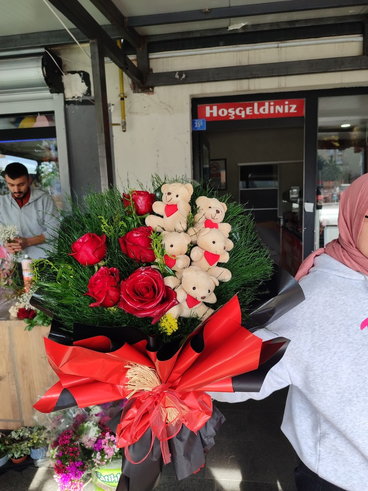 ִ͙ Küçük Ayıcıklı Aşk Buketi 