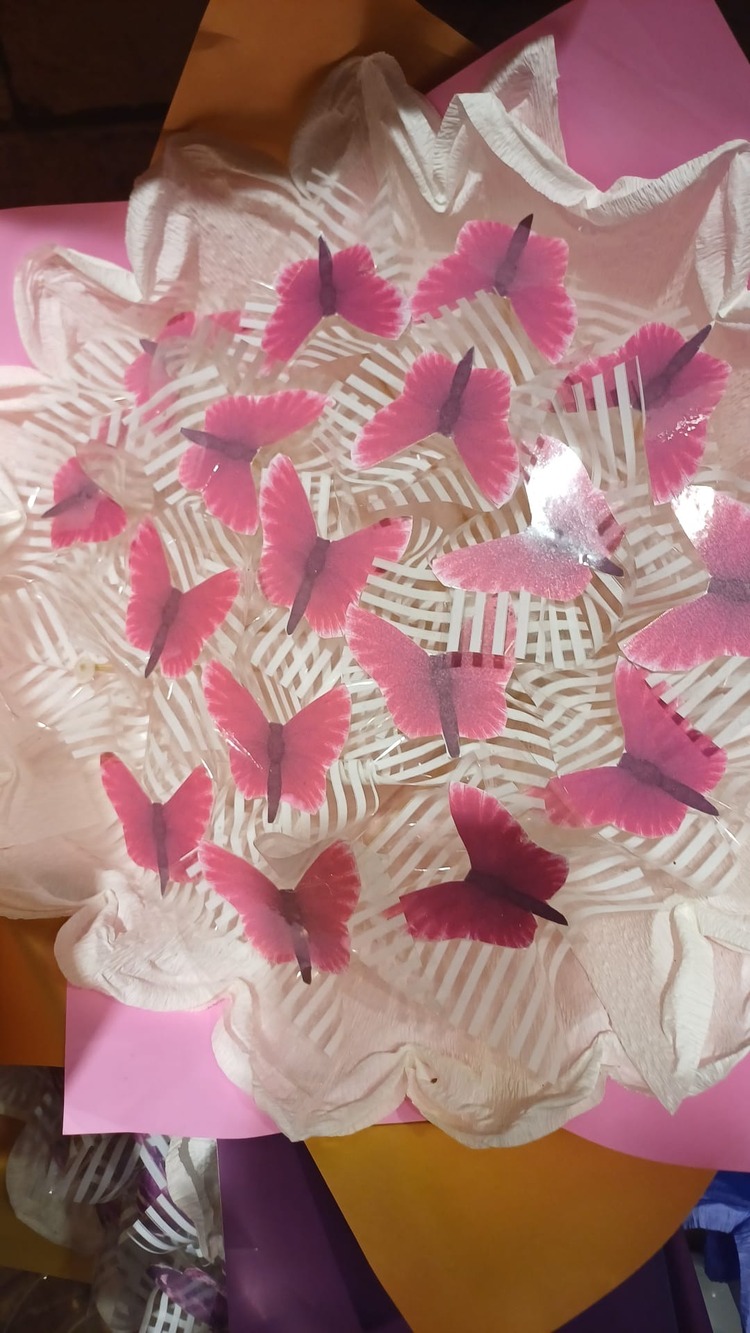  Kelebekli Ledli Gece Lambası   KELEBEK BUKETİ 