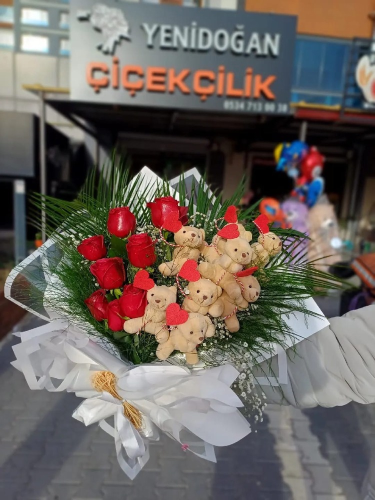 ִ͙ Küçük Ayıcıklı Aşk Buketi 