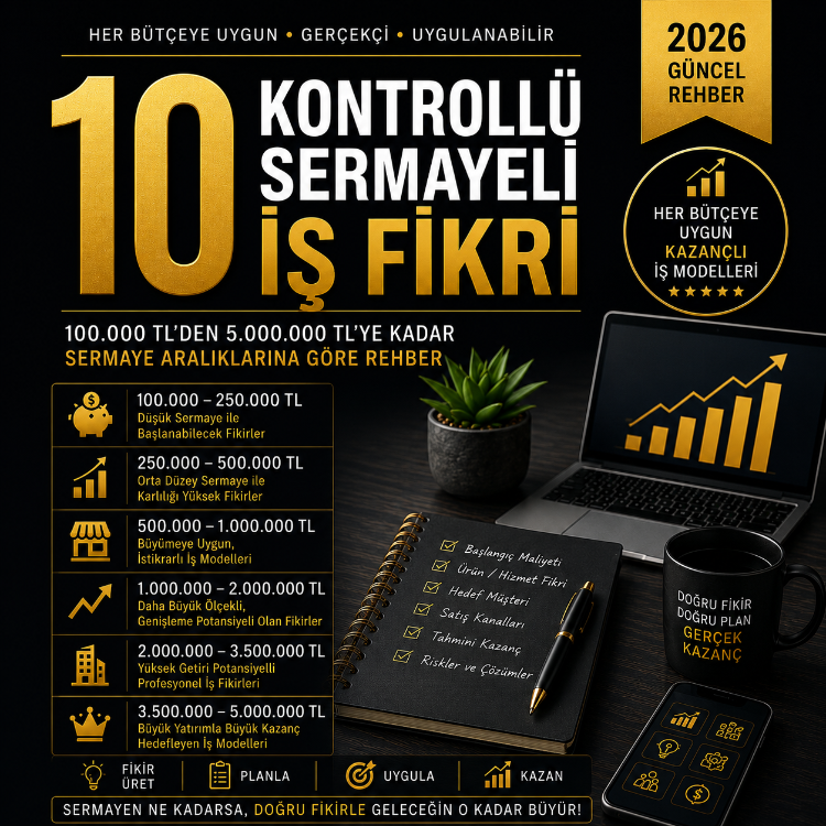Her Bütçeye Göre 10 İş Fikri – 100.000 TL’den 5.000.000 TL’ye