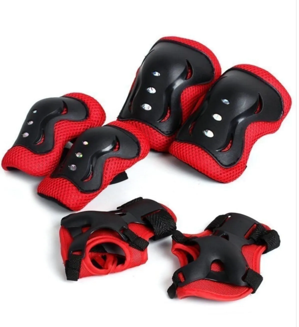 Çocuk Koruyucu Set Dizlik Dirseklik Bileklik 6 Parça Paten Scooter Bisiklet Kaykay