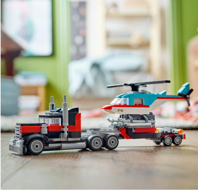 LEGO Creator 3’ü 1 Arada Helikopterli Açık Kasa Kamyon 31146