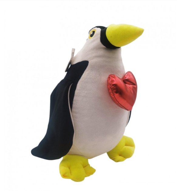 PELUŞ 45 CM KALPLİ PENGUEN