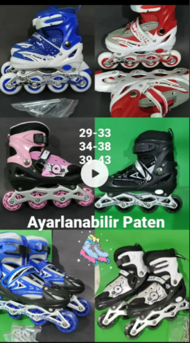 ALIŞTIRMA TAŞ TEKERLİ AYARLANABİLİR ÖN TEKER IŞIKLI PATENLER