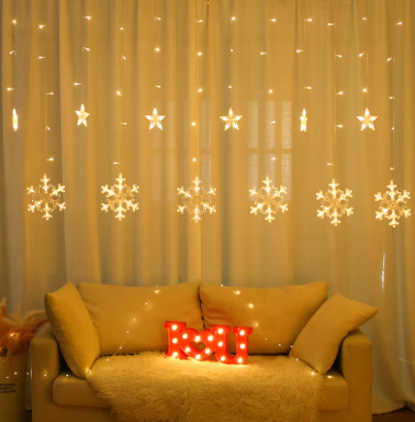 KAR TANESİ PERDE LED 2*2 MT PİRİZLİ FONKSİYONLU